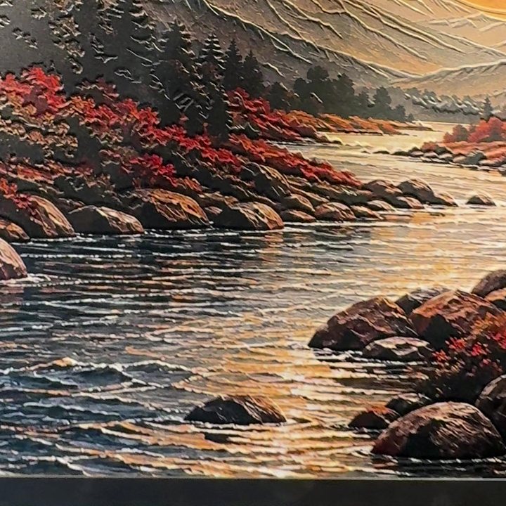 Detalle del relieve: Río